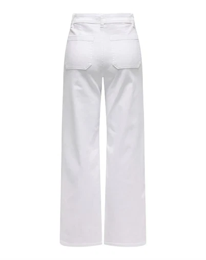 JDY - JDYIris Stretch Wide Bukser - White
